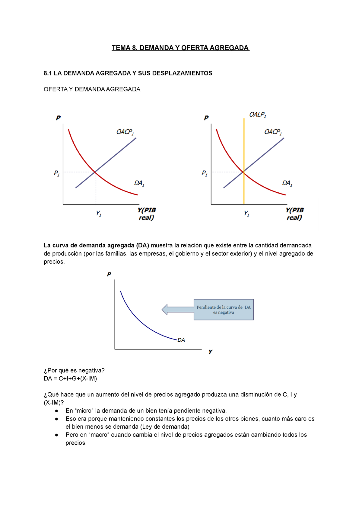 TEMA 8. Demanda Y Oferta Agregada - TEMA 8. DEMANDA Y OFERTA AGREGADA 8 ...