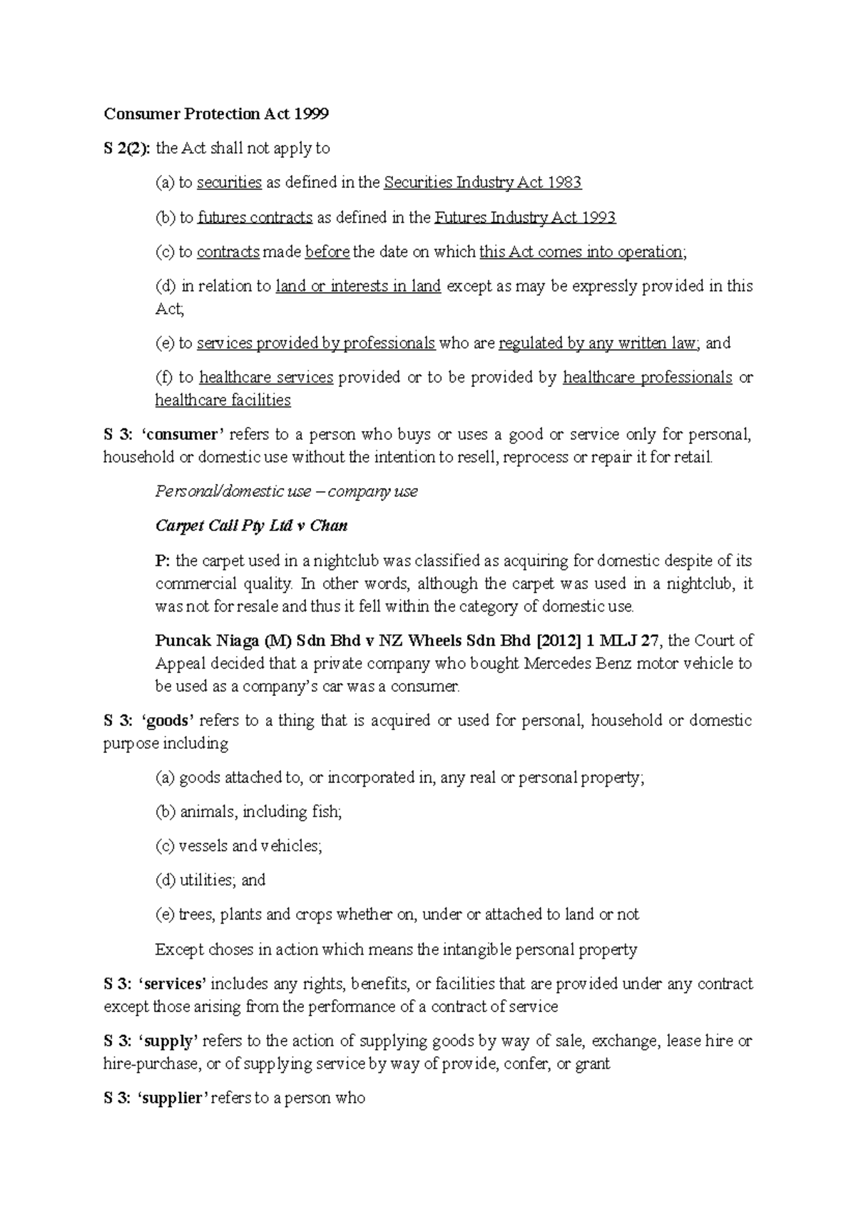 Provisions Definition+Unfair trade practice - Consumer Protection Act ...