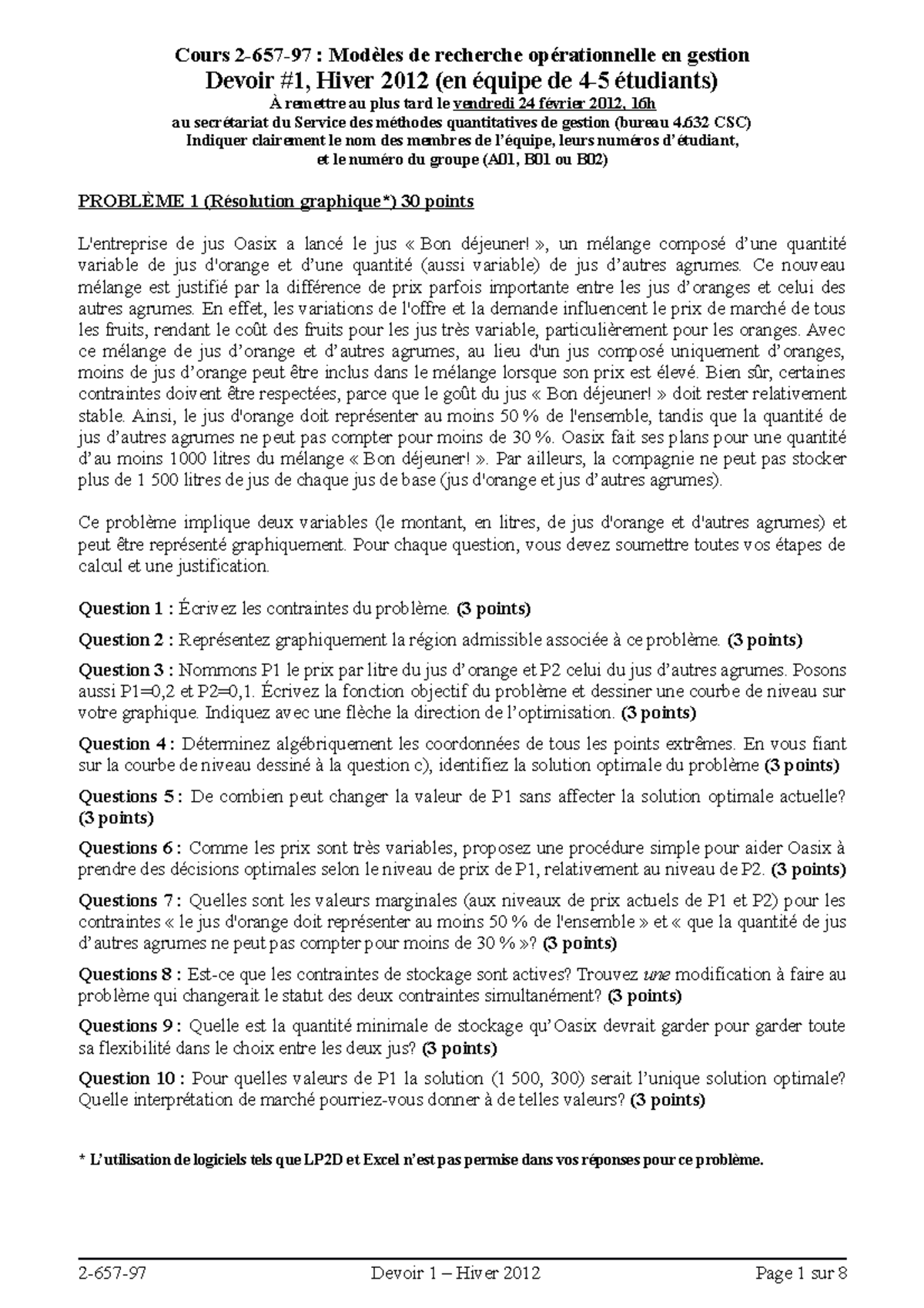 Devoir 1-265797-H12 V3 - Cours 2-657-97 : Modèles De Recherche ...