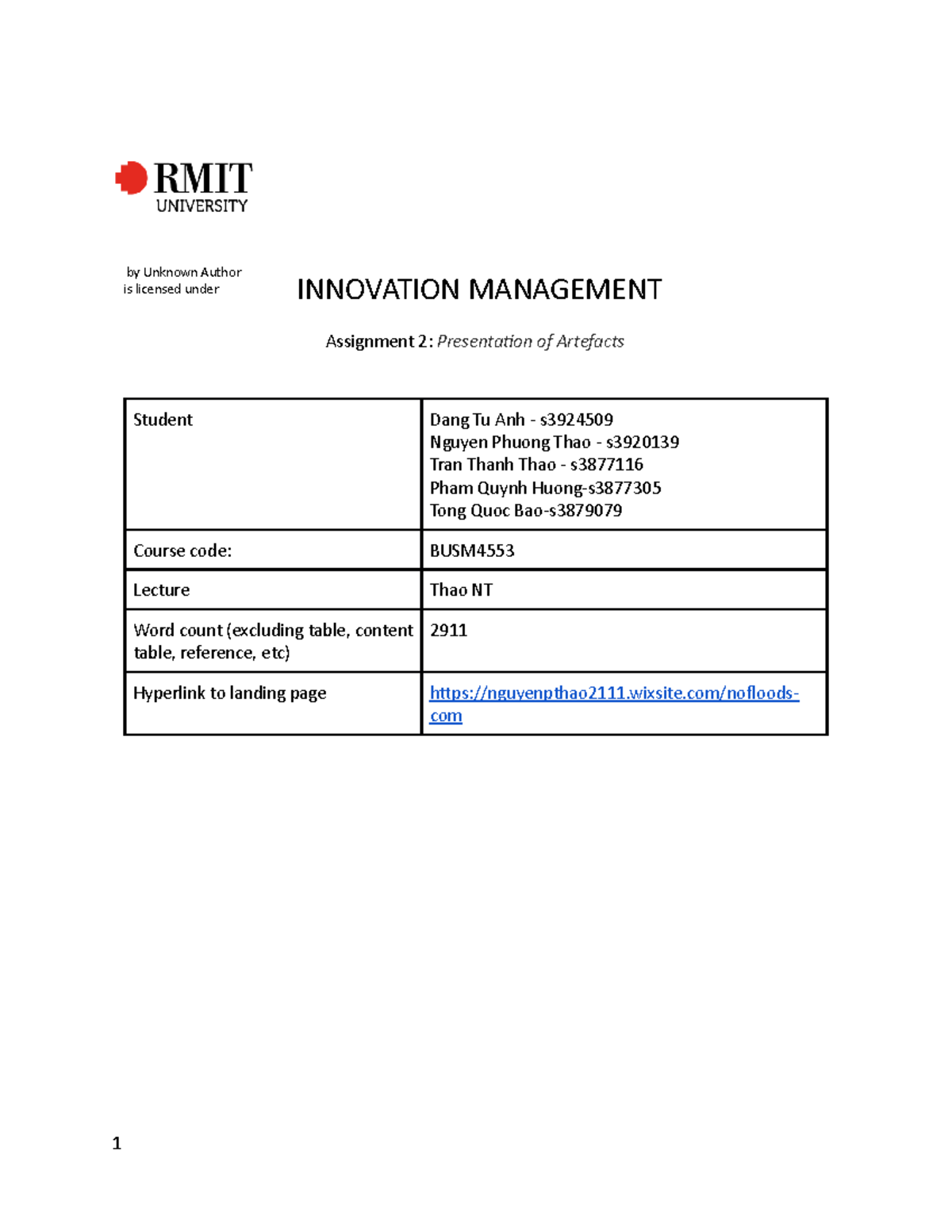 innovation management assignment 2