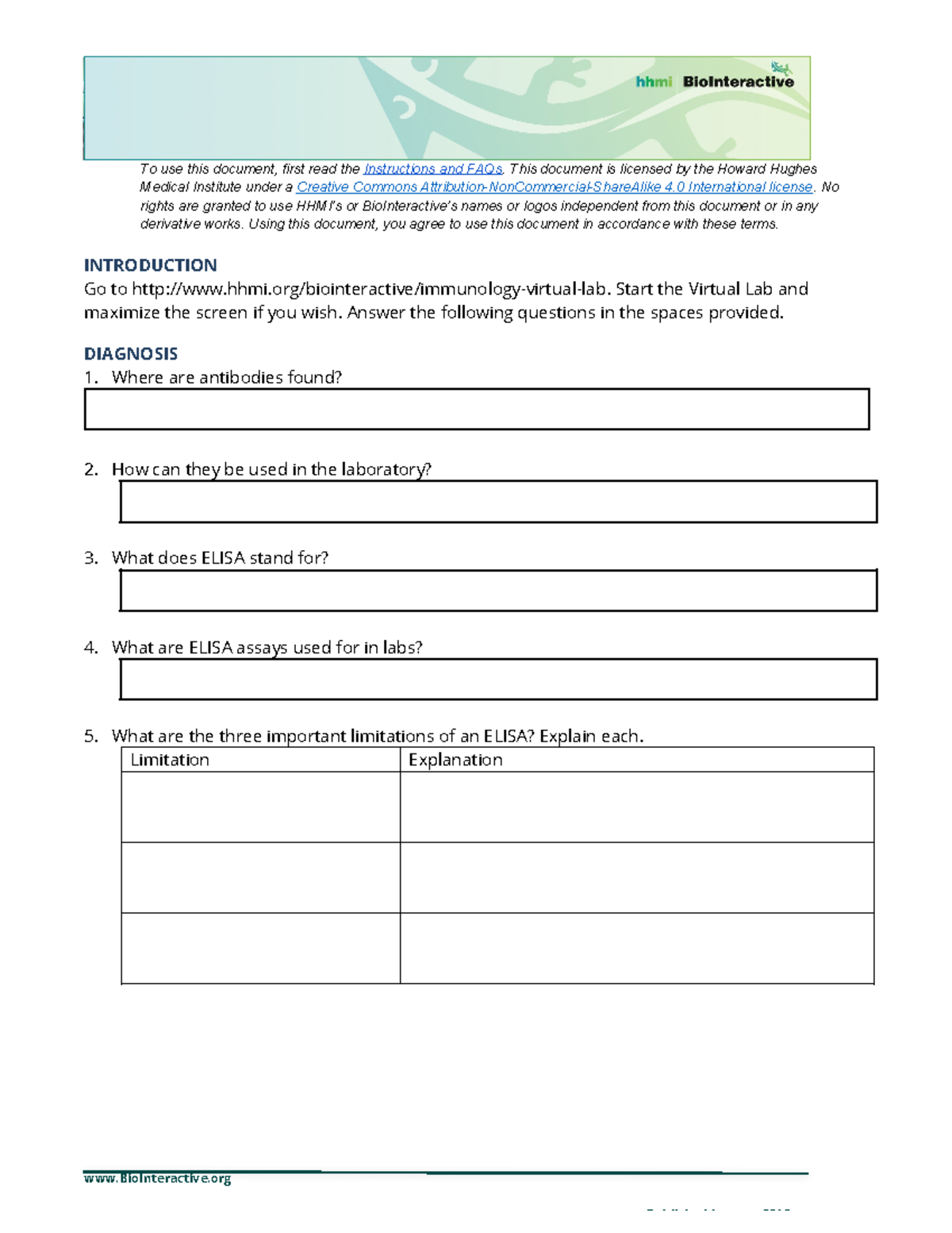 Worksheet lab Apuntes ingles Student Worksheet The Immunology