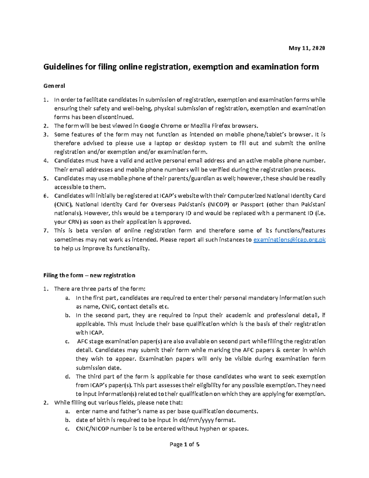 Httpswww.icap.org - Nik - May 11, 2020 Guidelines for filing online ...