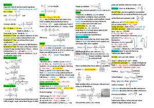 PHSI191 sheet 1 - PHSI 191—Formula sheet Common maths formulas and ...