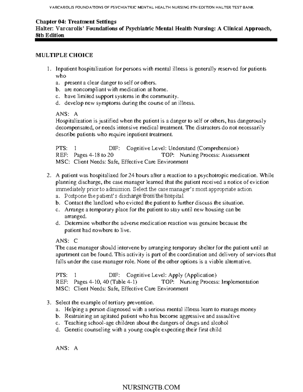 chapter-04-treatment-settings-nursingtb-chapter-04-treatment