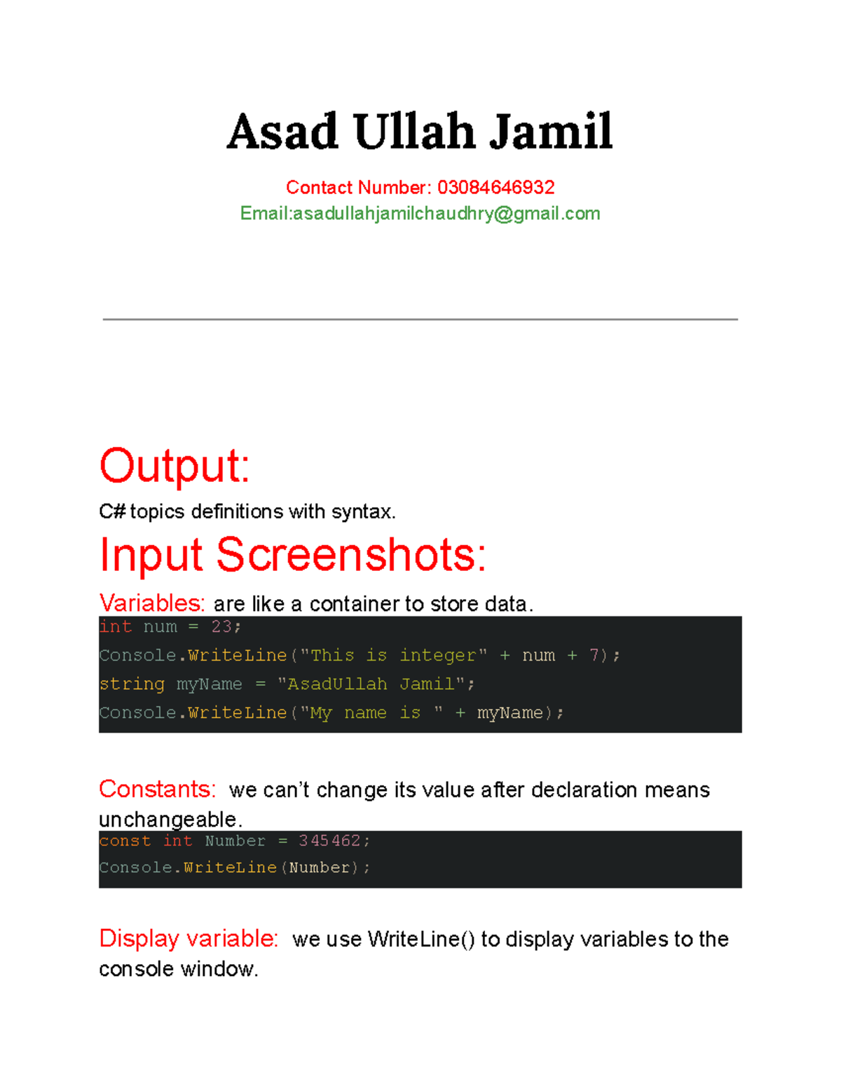 C Definitions This file is about c which is same as c++. I hope it