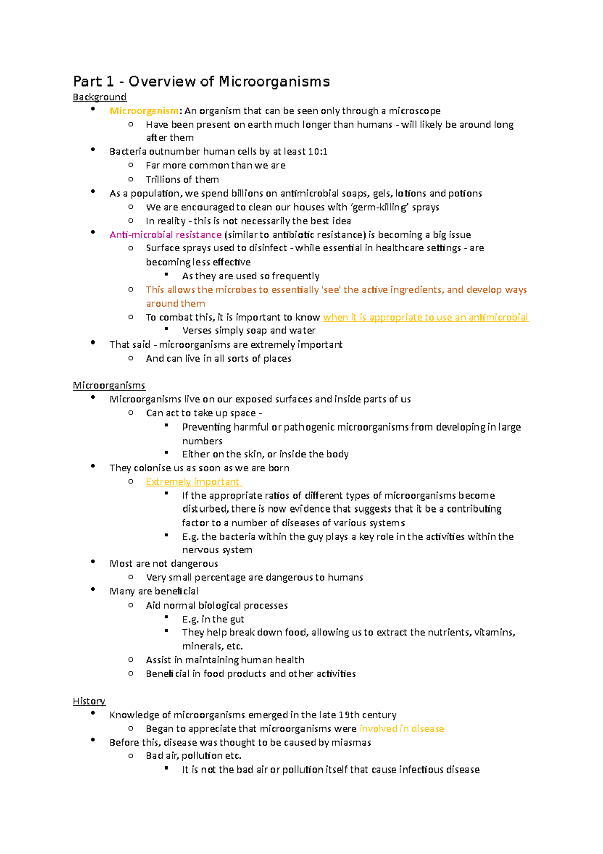 Introduction to Microbiology - Part 1 - Overview of Microorganisms ...