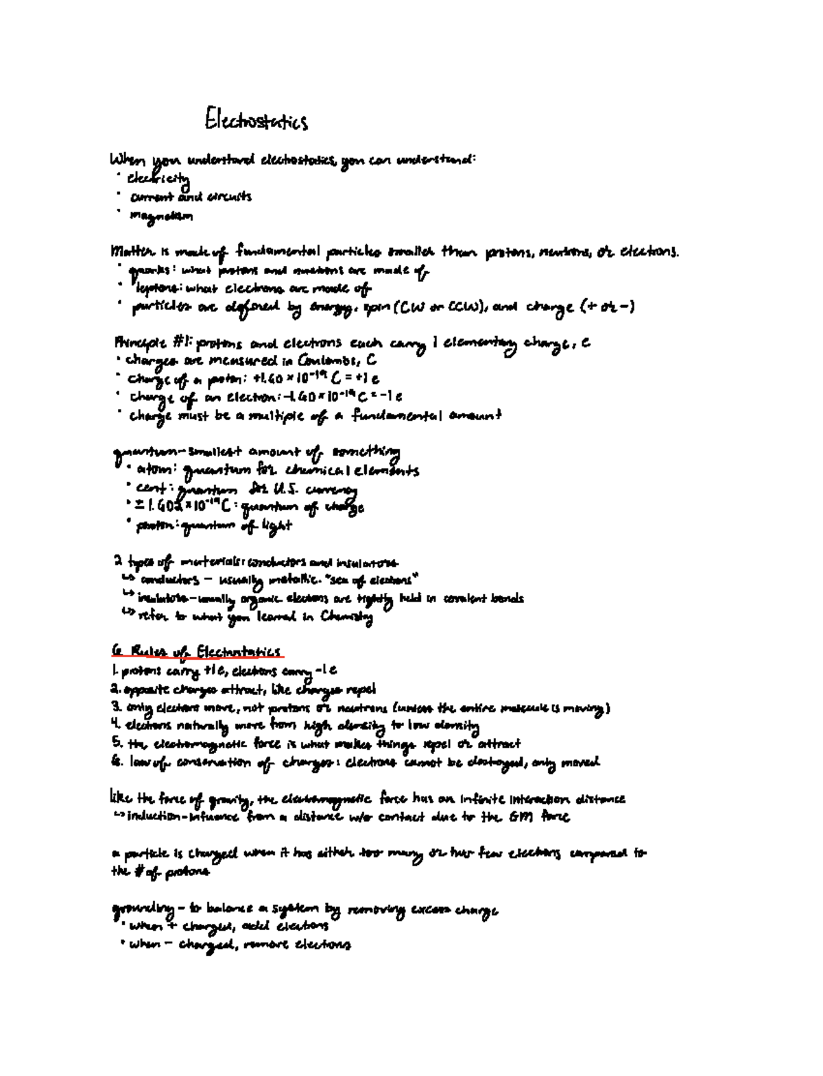 Electrostatics Notes - Electrostatics When You Understandelectrostatics ...