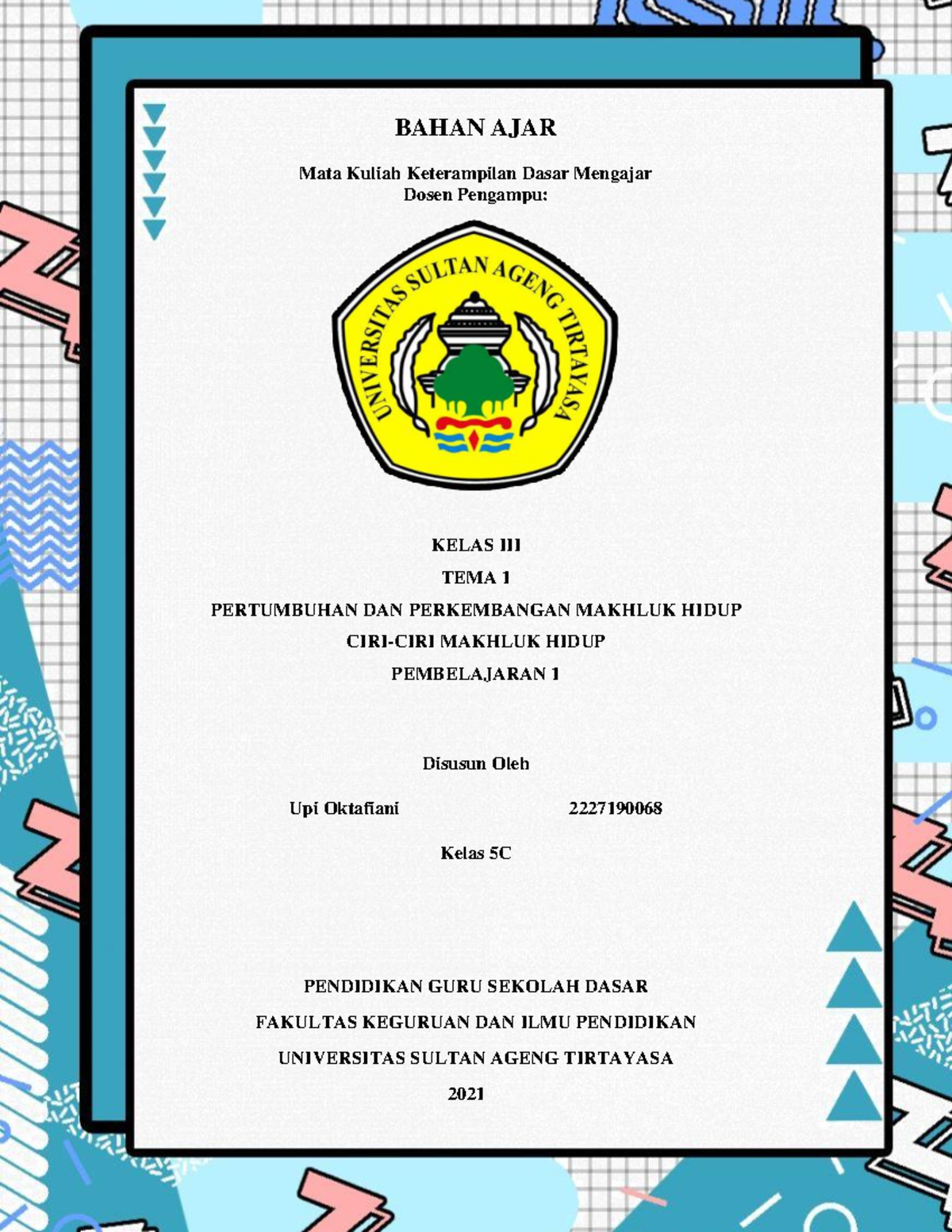 Bahan Ajar Kelas 3 Tema 1 Subtema 1 Pembelajaran 1 - BAHAN AJAR Mata ...