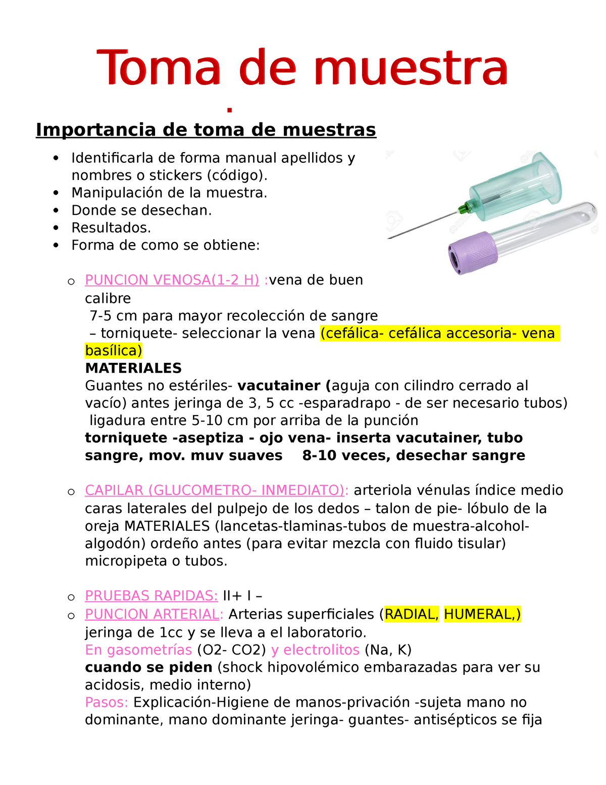 Toma De Muestra De Sangre - Importancia De Toma De Muestras ...