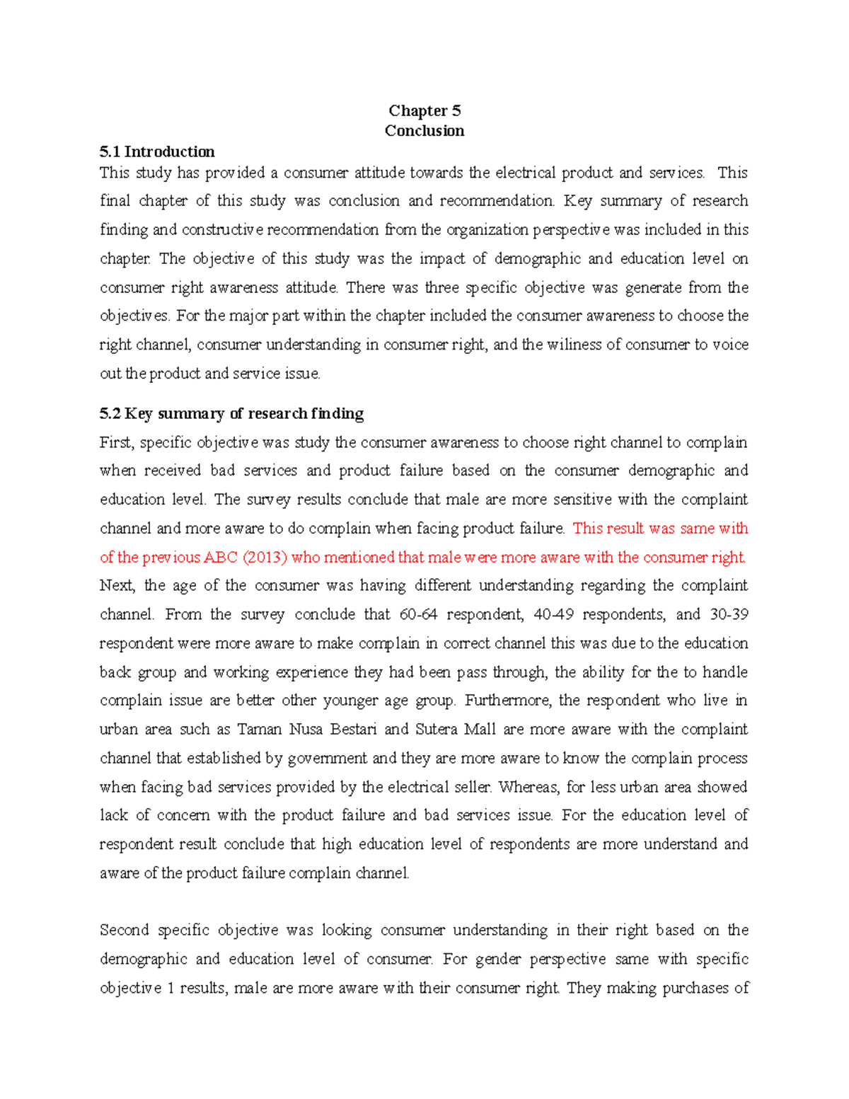 Chapter 5 - Research - Chapter 5 Conclusion 5 Introduction This study ...