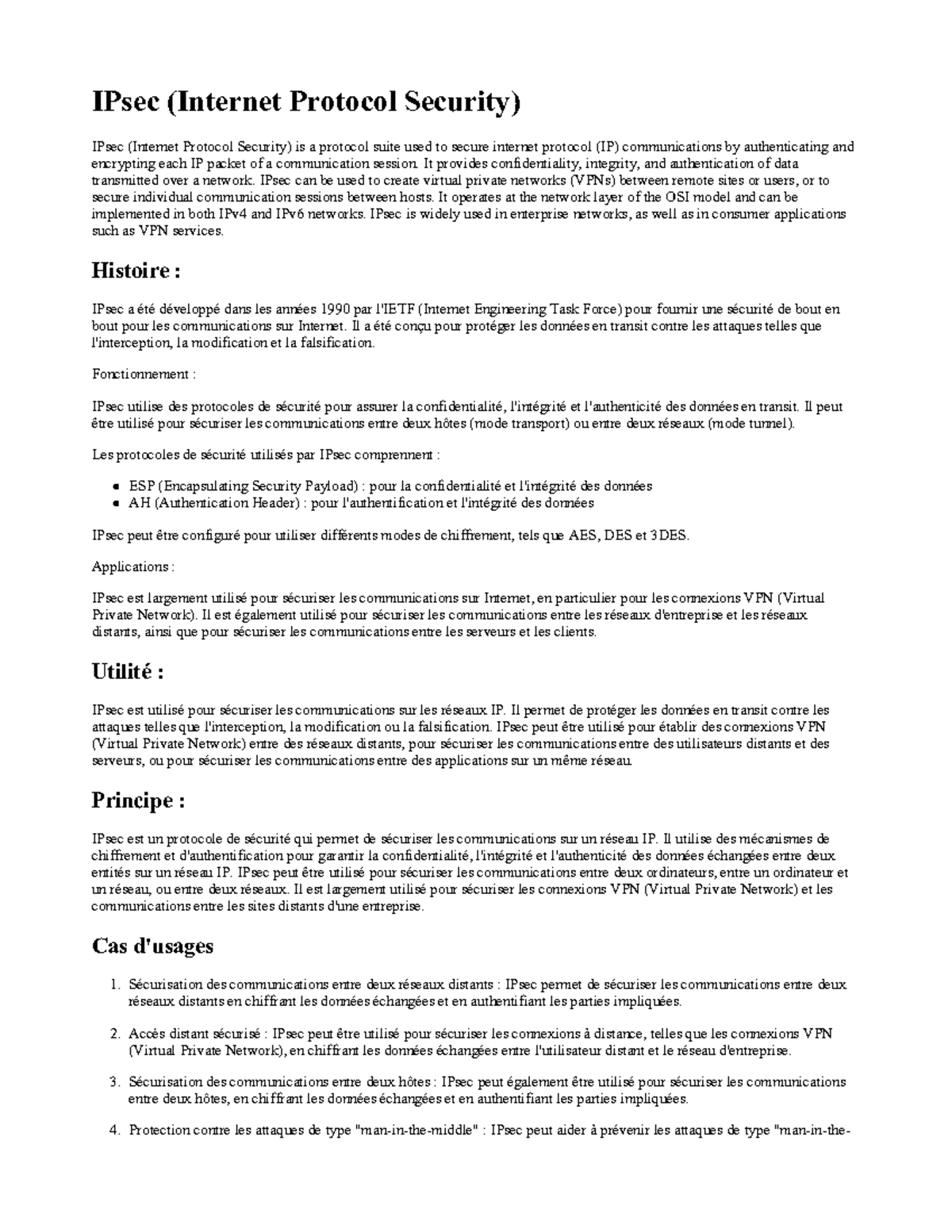 IPSec (Internet Protocol Security) - IPsec (Internet Protocol Security ...