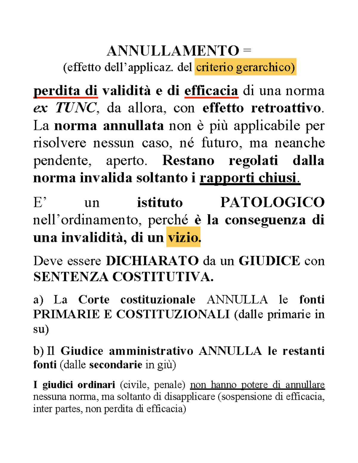 Annullamento, Abrogazione, Decadenza - ANNULLAMENTO = (effetto Dell ...