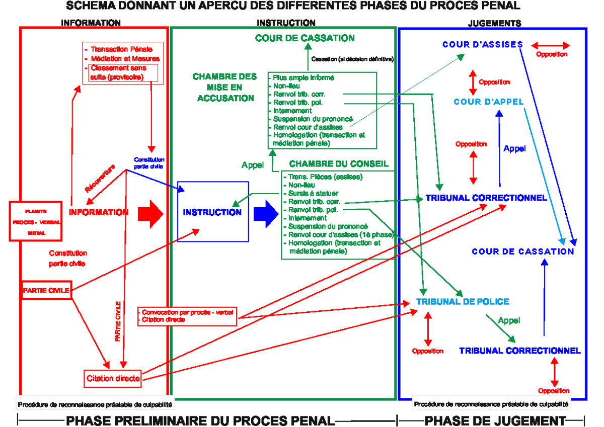 Schéma Procèspénal - visuel procès pénal - SCHEMA DONNANT UN APERCU DES ...