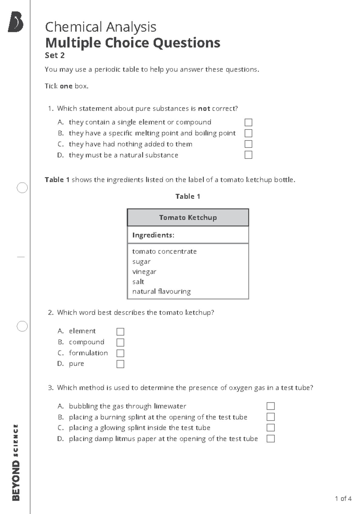 Chemical Analysis Multiple Choice Questions Set 2 - Chemical Analysis ...