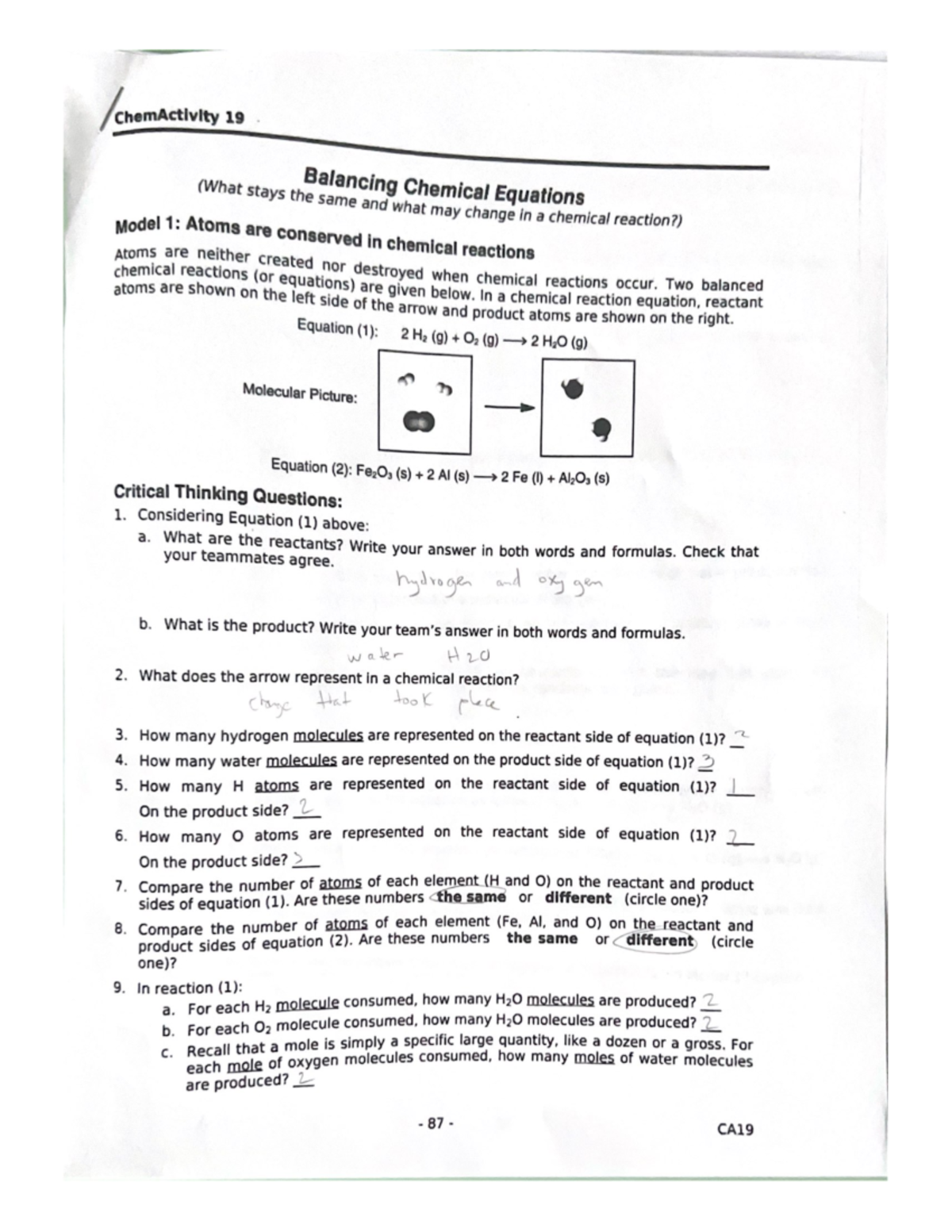 Chemical Reactions - Chemistry 101 - Studocu