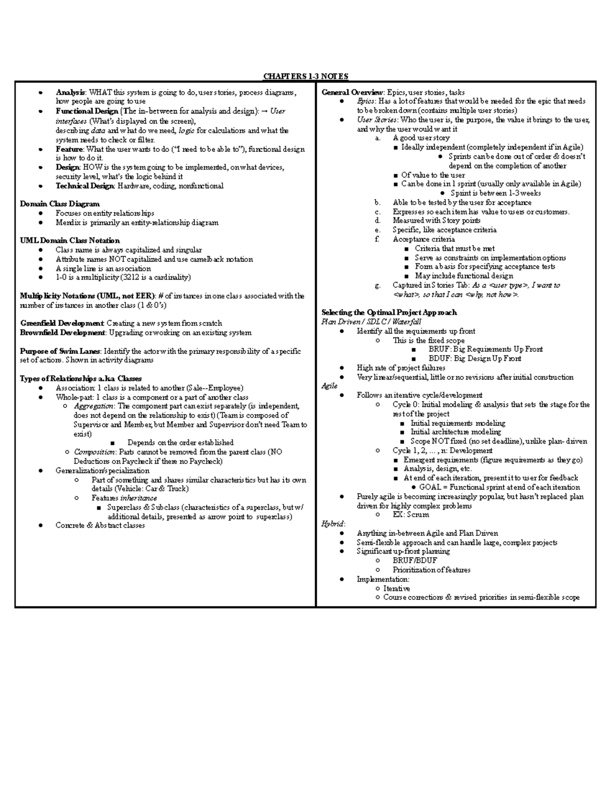 Exams 1, 2, 3 - ISM 3113 Study Guide - CHAPTERS 1-3 NOTES Analysis ...