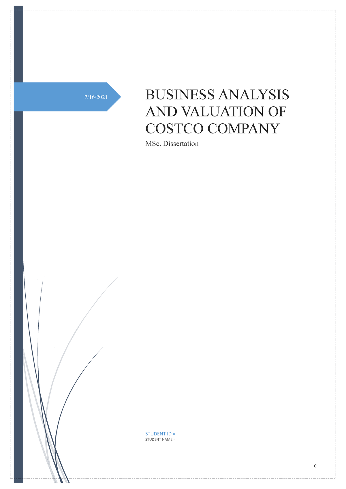 Business Analysis AND Valuation OF Costco Revised Final 111 7/16