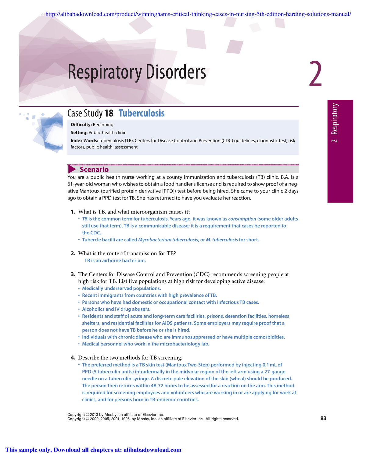 winninghams critical thinking cases in nursing answer key pdf free