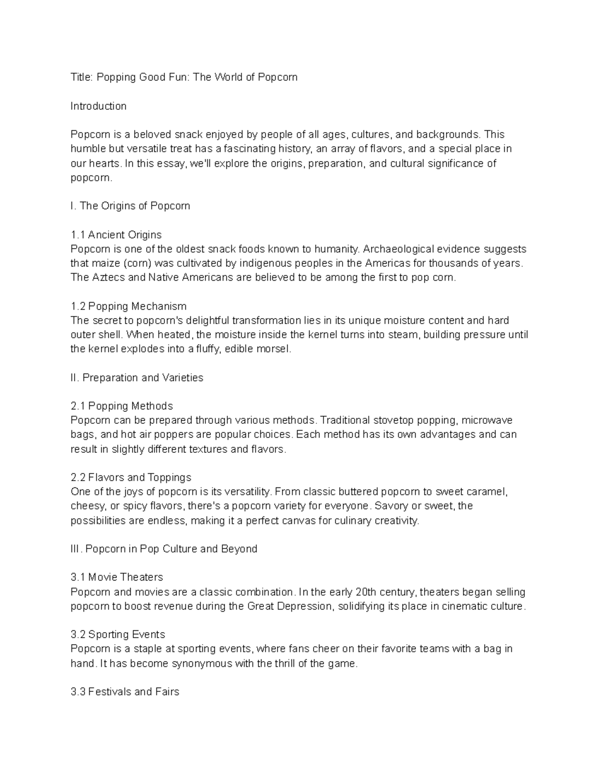 Popping Good Fun The World of Popcorn Title Popping Good Fun The