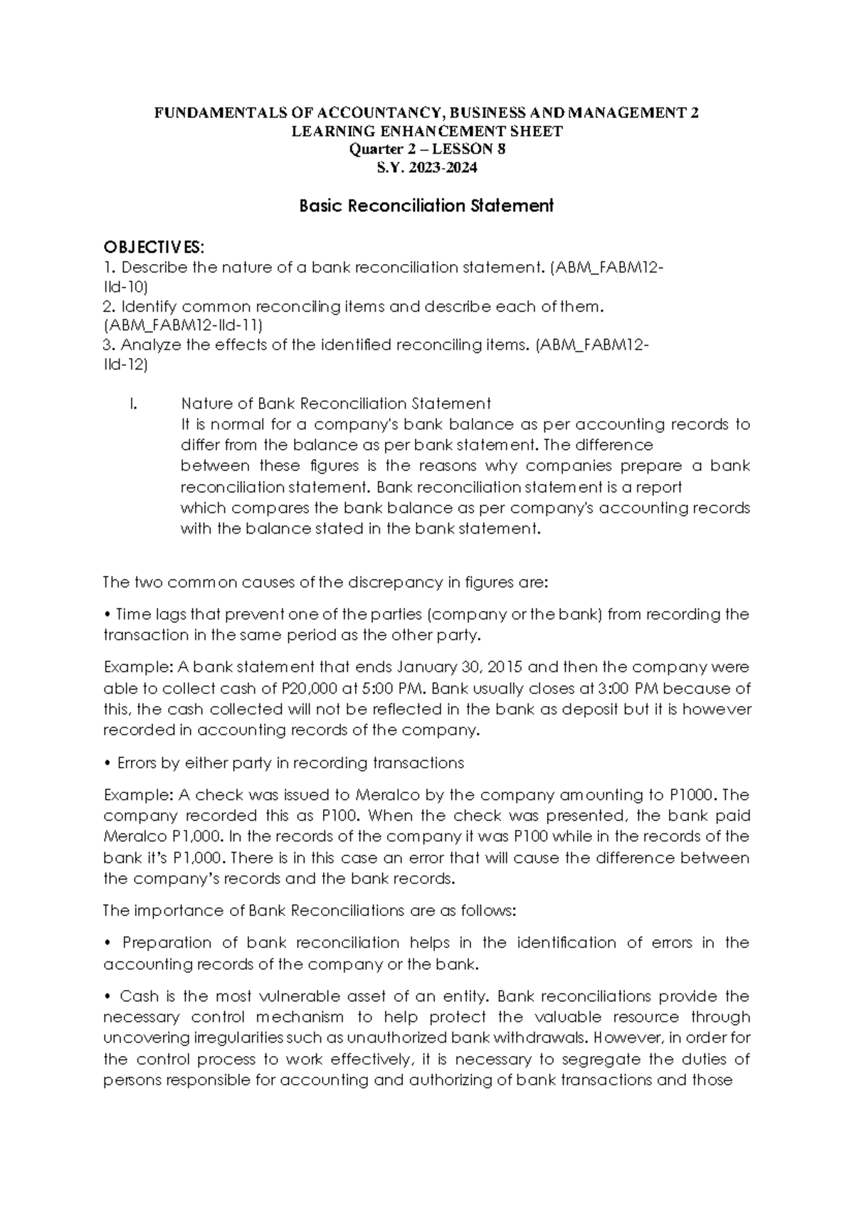 FABM2-Footnote-8 - This is very helpful - FUNDAMENTALS OF ACCOUNTANCY ...