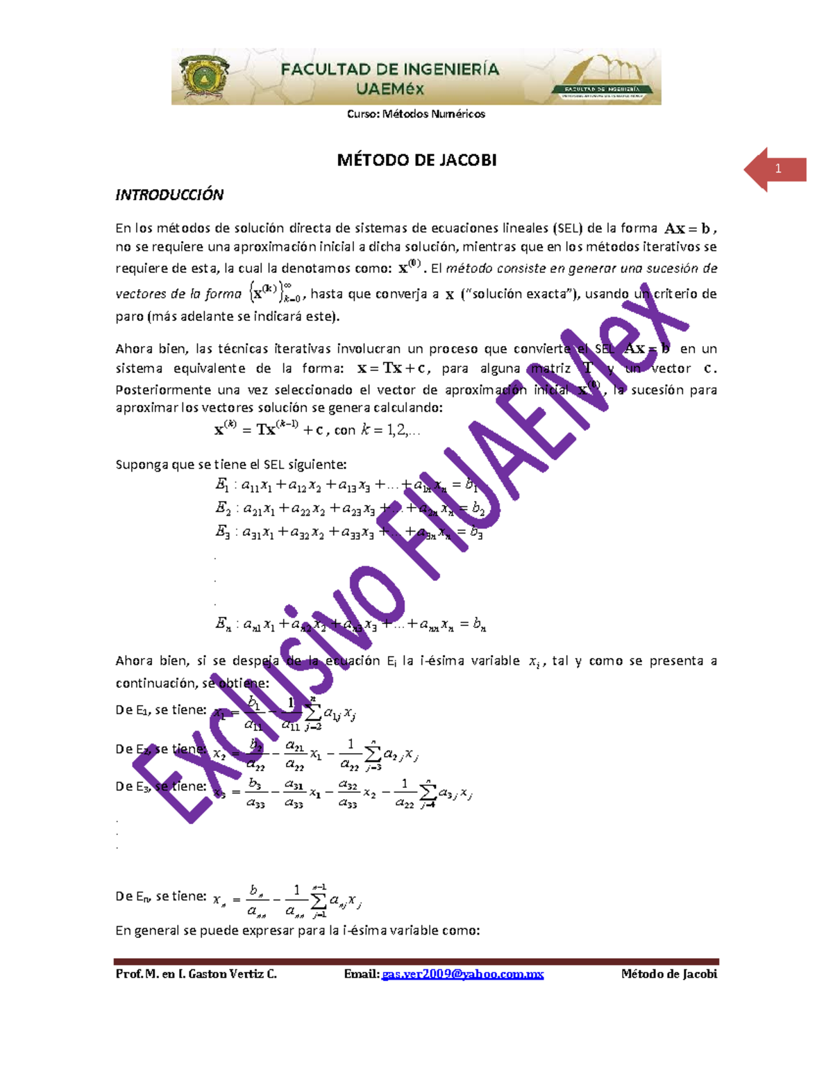 Tema 3 - Métodos Numéricos Notas - INTRODUCCI”N En Los MÈtodos De ...