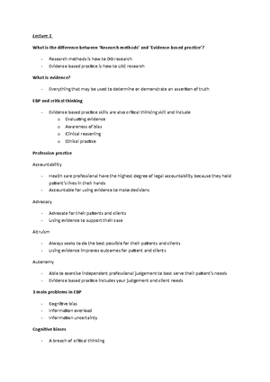 Module 3 Evidence Based Practice - What is evidence? Evidence is ...