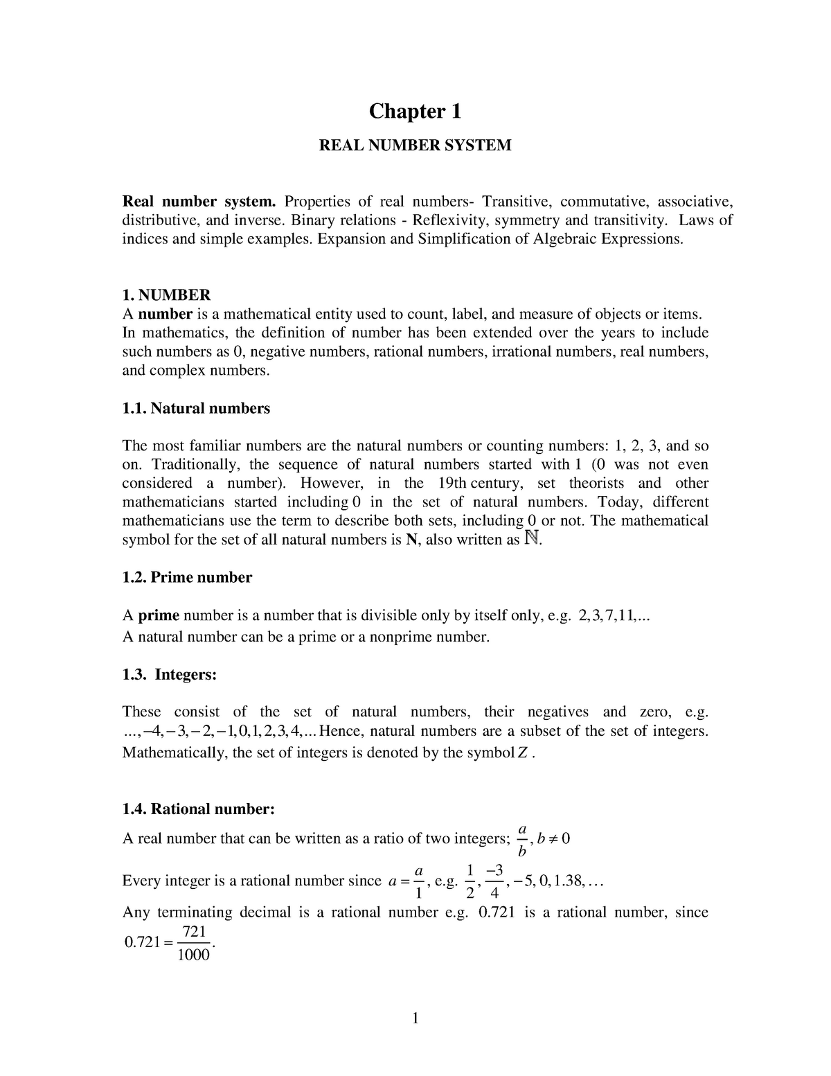 chapter-1-number-system-chapter-1-real-number-system-real-number