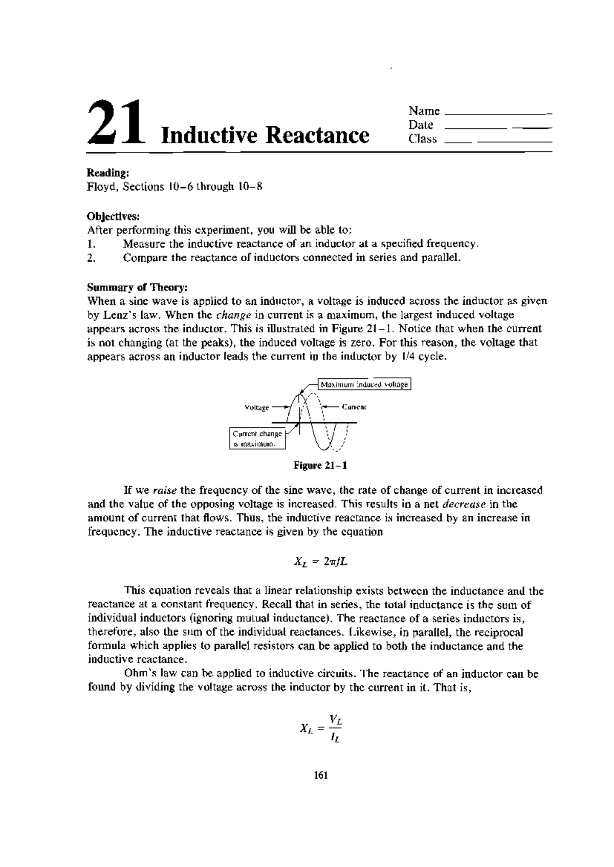 Inductive Reactance - Physical Properties of Biological Materials - Studocu
