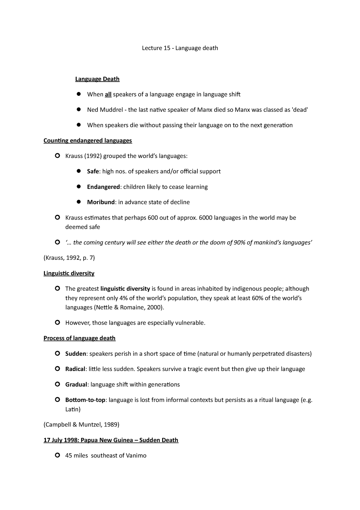 What Is Language Death In Linguistics