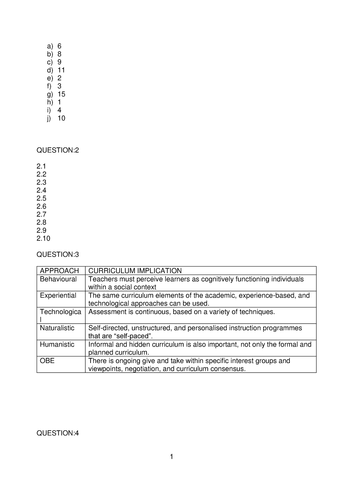 cus3701 assignment 1 memorandum