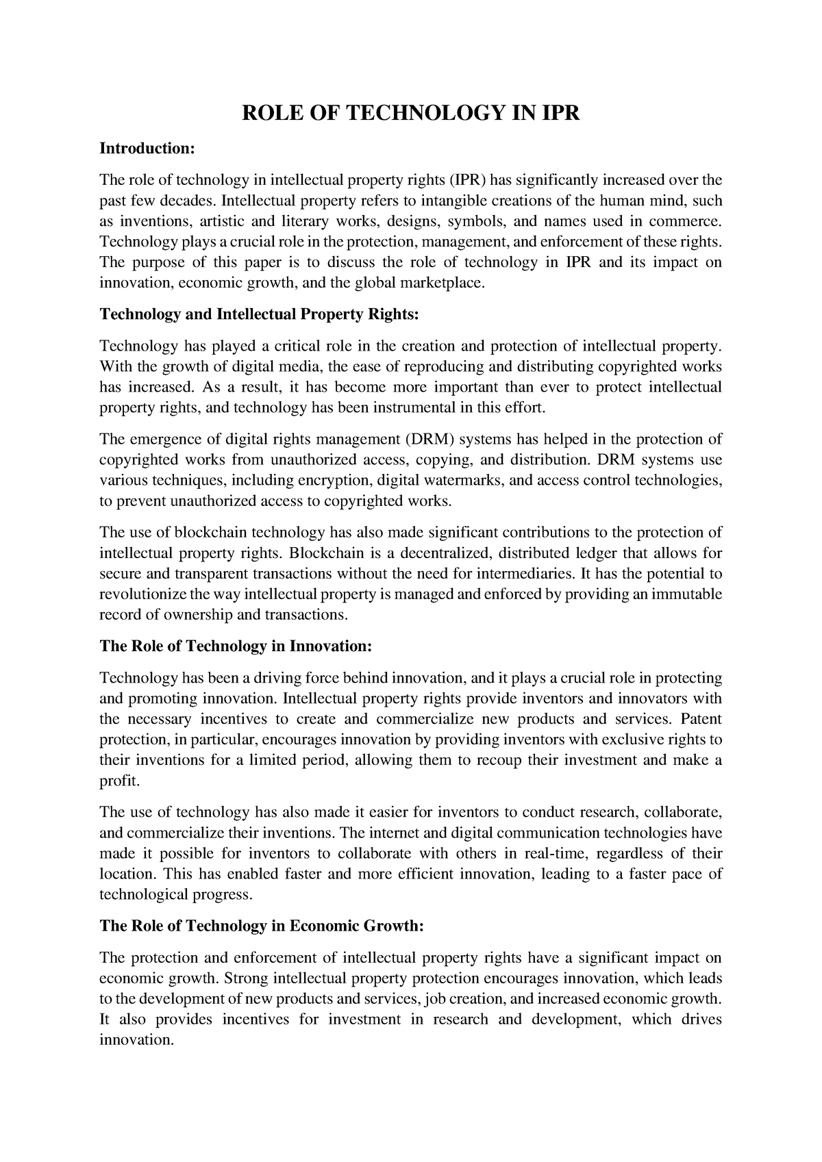 role-of-technology-in-ipr-role-of-technology-in-ipr-introduction-the