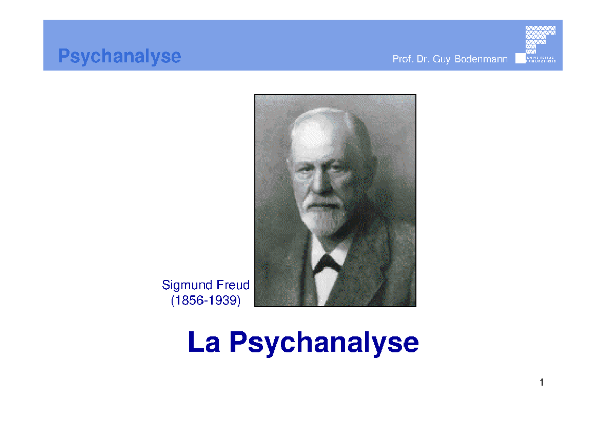 Freud & Psychanalyse - Diaporama (61 Pages - 1,3 Mo) - DEVELOPPEMENT ...
