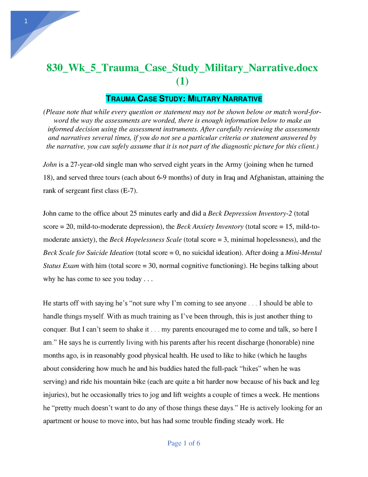 case study military law