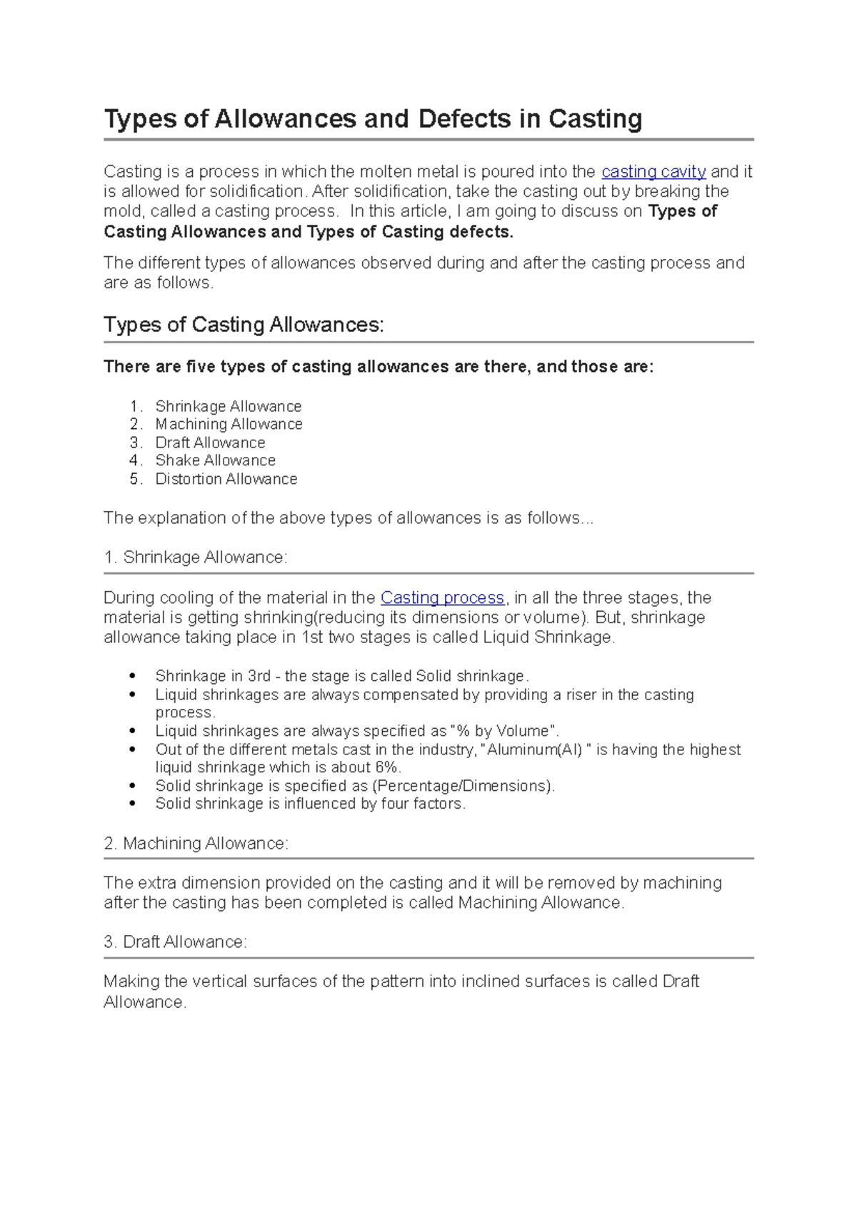 different-types-of-pattern-allowances-in-casting-mechanical-engineering