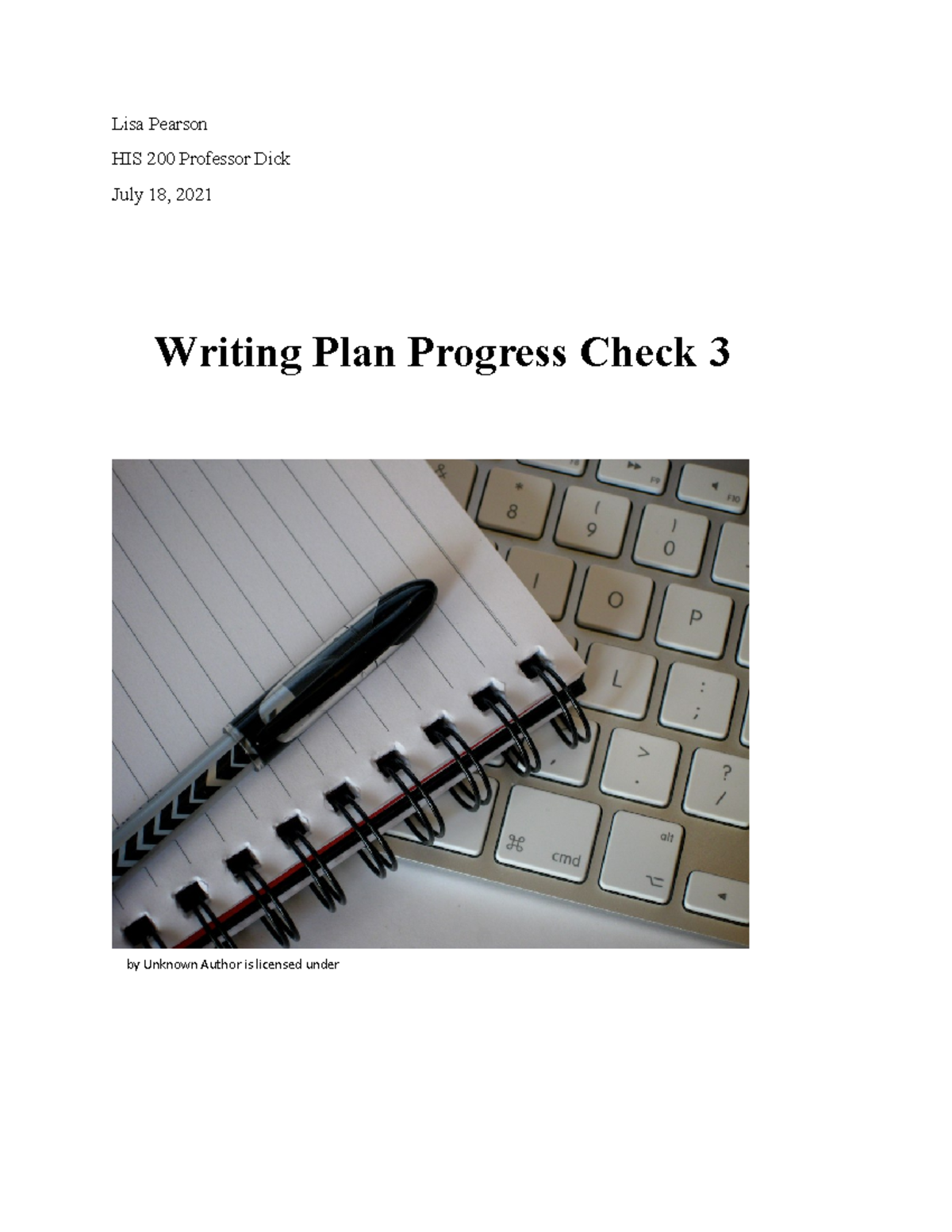 Writing Progress Check 3 - Lisa Pearson HIS 200 Professor Dick July 18 ...