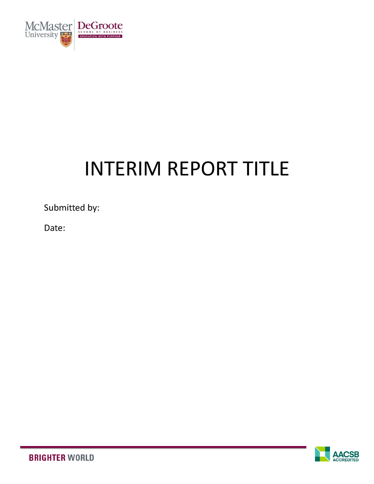 dissertation interim report template