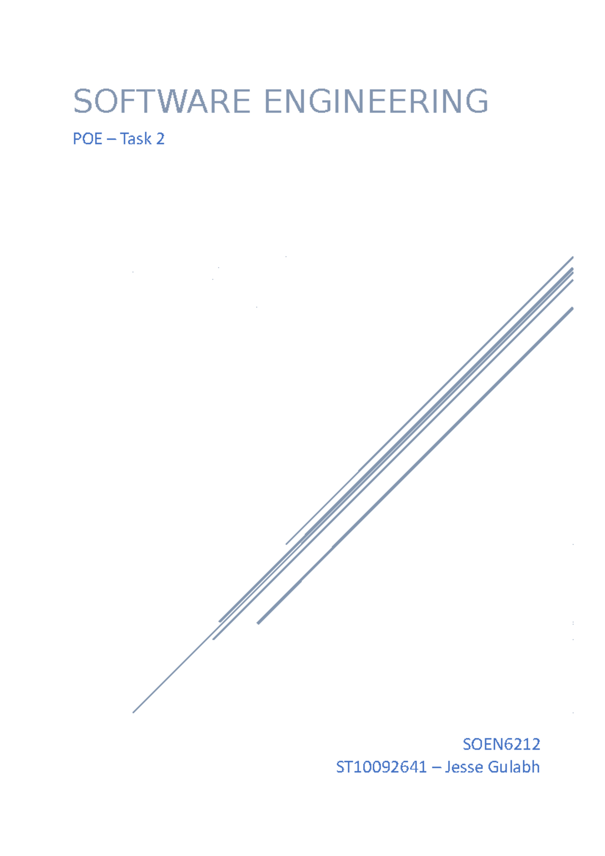 SOEN6222 Part2 - ice - SOFTWARE ENGINEERING POE – Task 2 SOEN ...