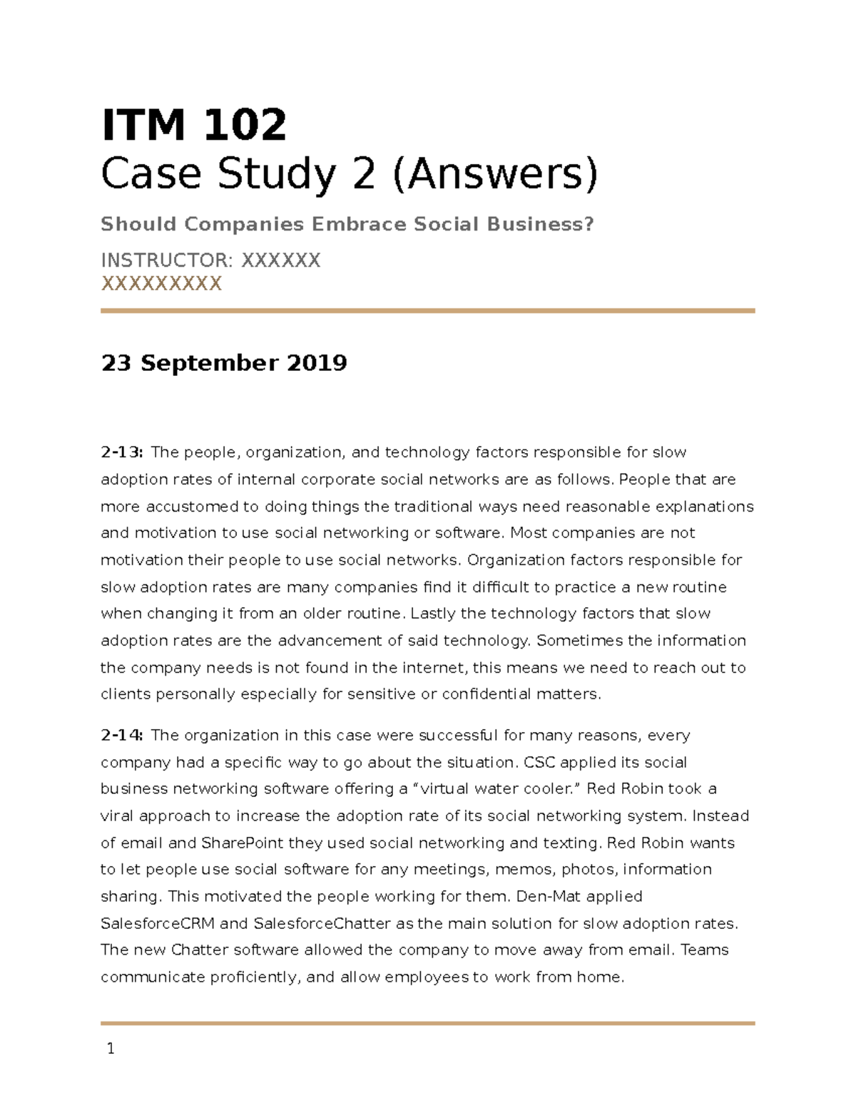 case study 2 shared it secrets