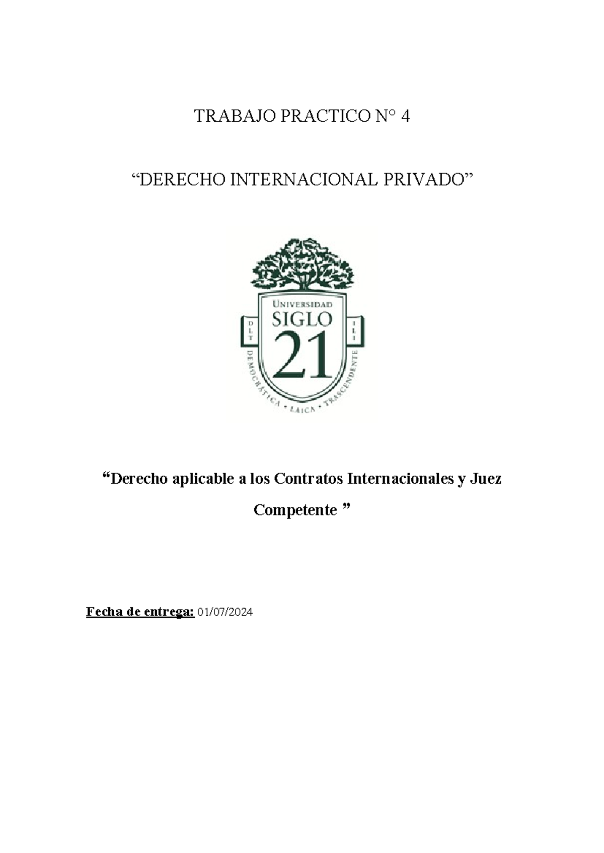 Tp Dipr Trabajo Aprobado Con Trabajo Practico N Derecho