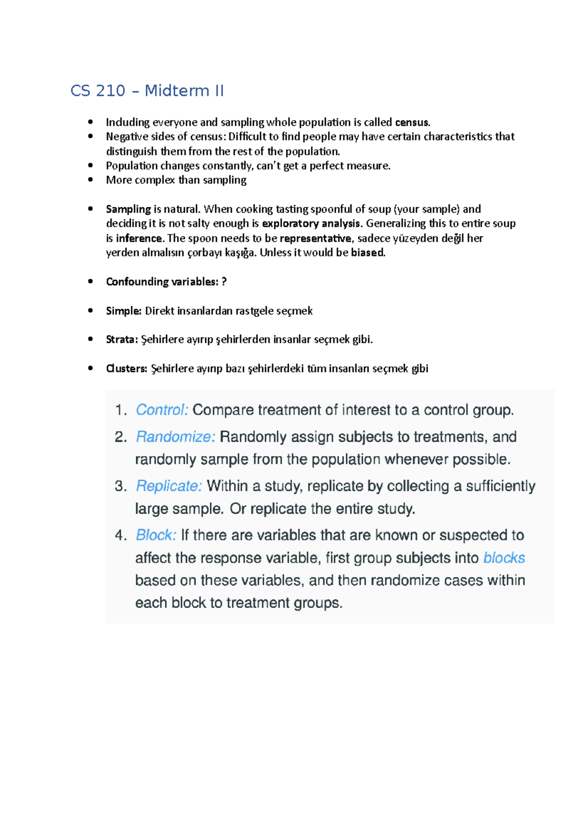 CS 210 Midterm Ii - Summary Of MT2 Taken From Selim Balcısoy - CS 210 ...