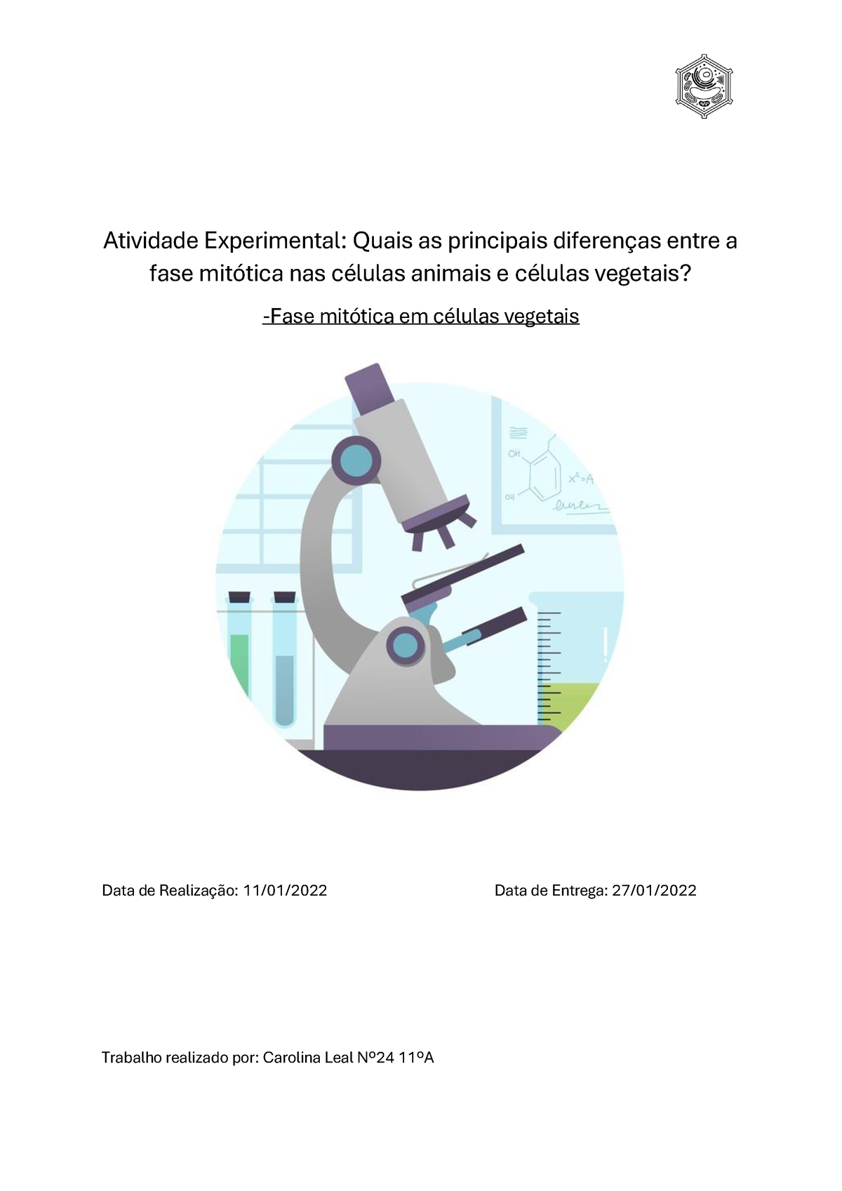 atividade experimental mitose