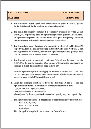 Document - mat - Mathematics for Business and Economics II - EWU - Studocu