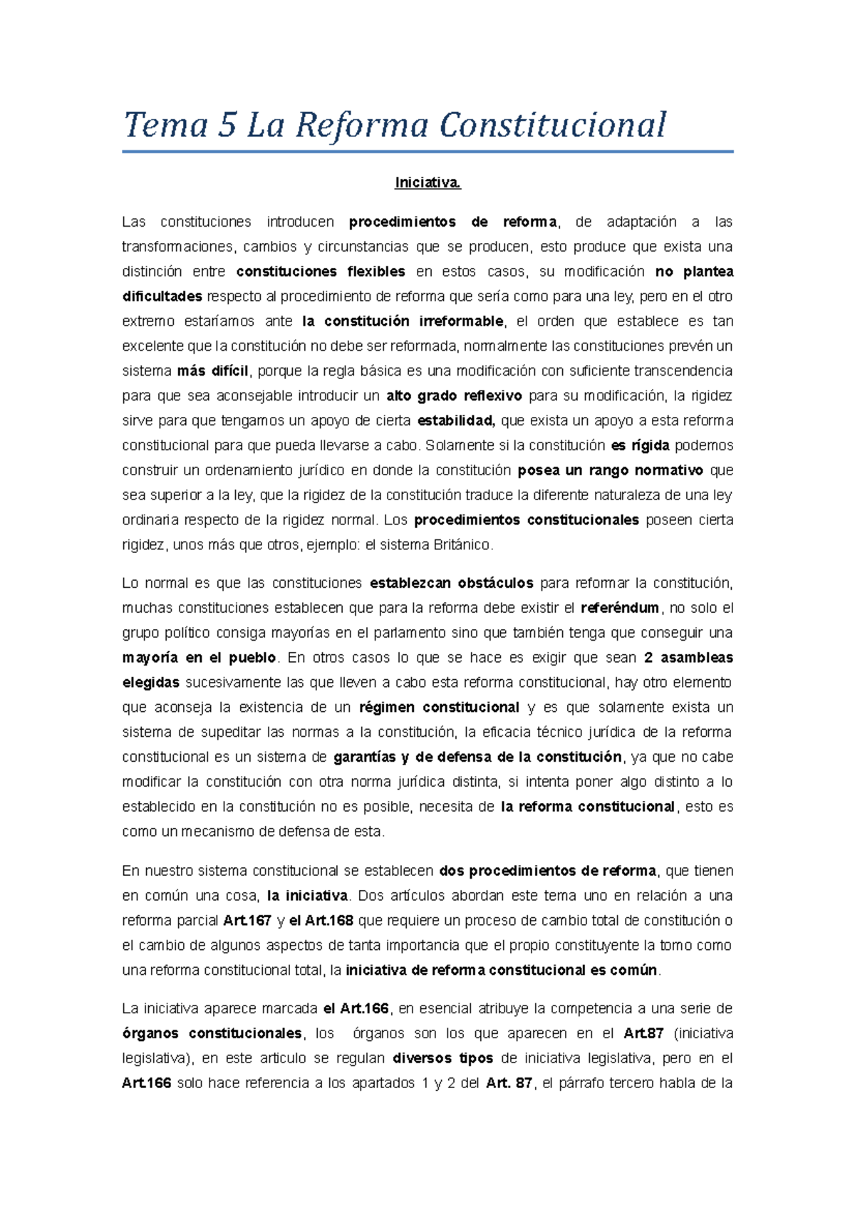 Tema 5 La Reforma Constitucional Tema 5 La Reforma Constitucional Iniciativa Las 3567