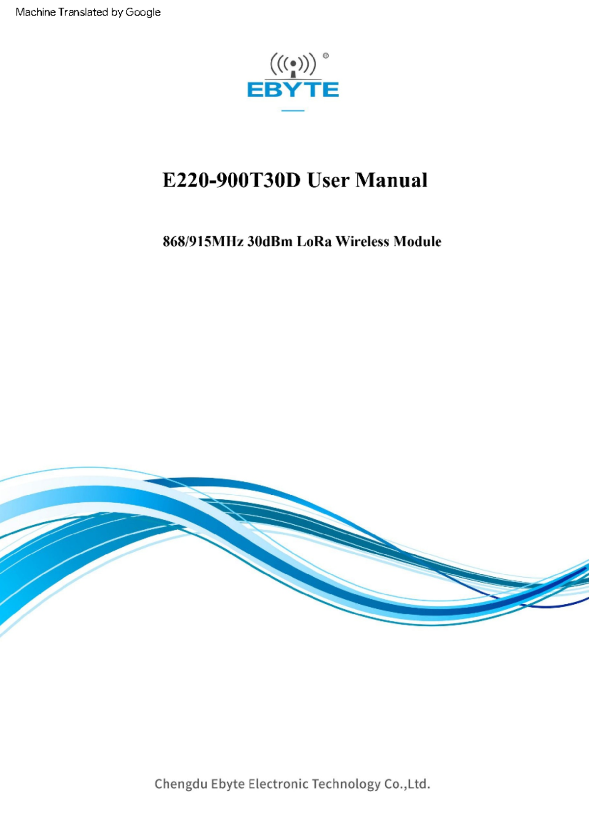 E220-900T30D User Manual EN V1.0 - Chengdu Ebyte Electronic Technology ...