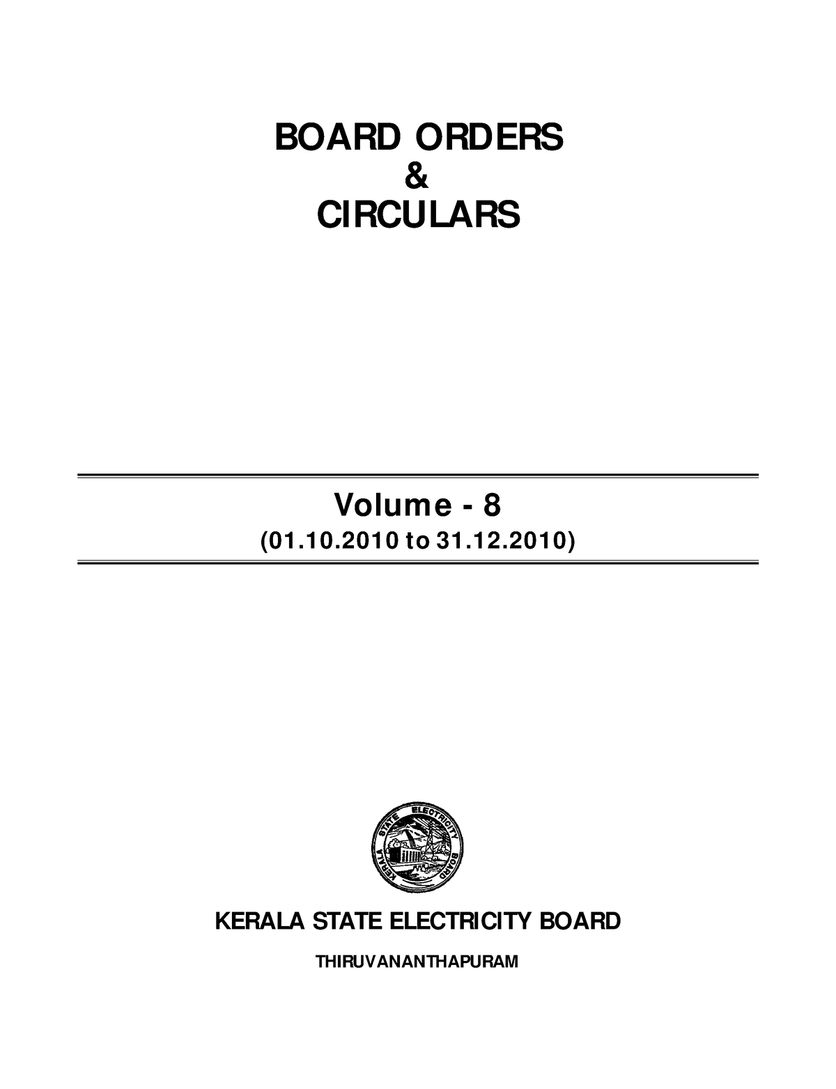 Bo Circulars Vol 8 - STUDY WELL - BOARD ORDERS & CIRCULARS Volume - 8 ...