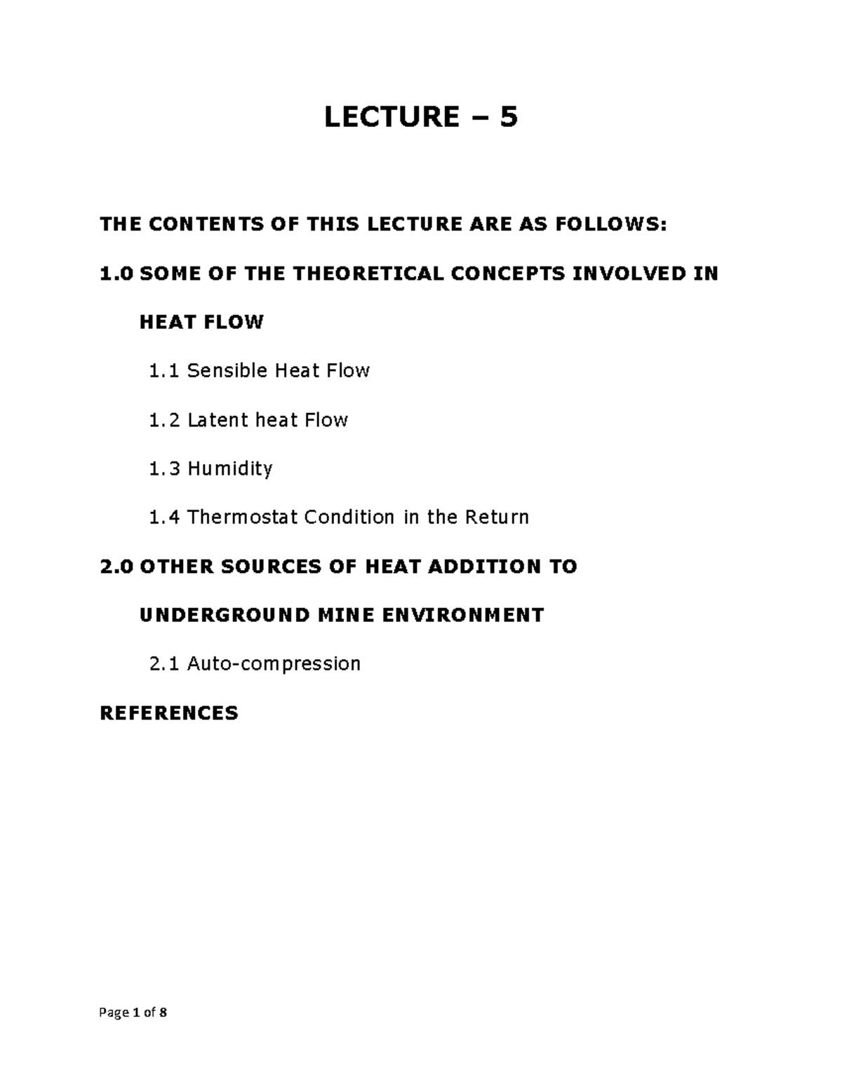 Lecture 5 (heat) - To equip students during research - LECTURE – 5 THE ...
