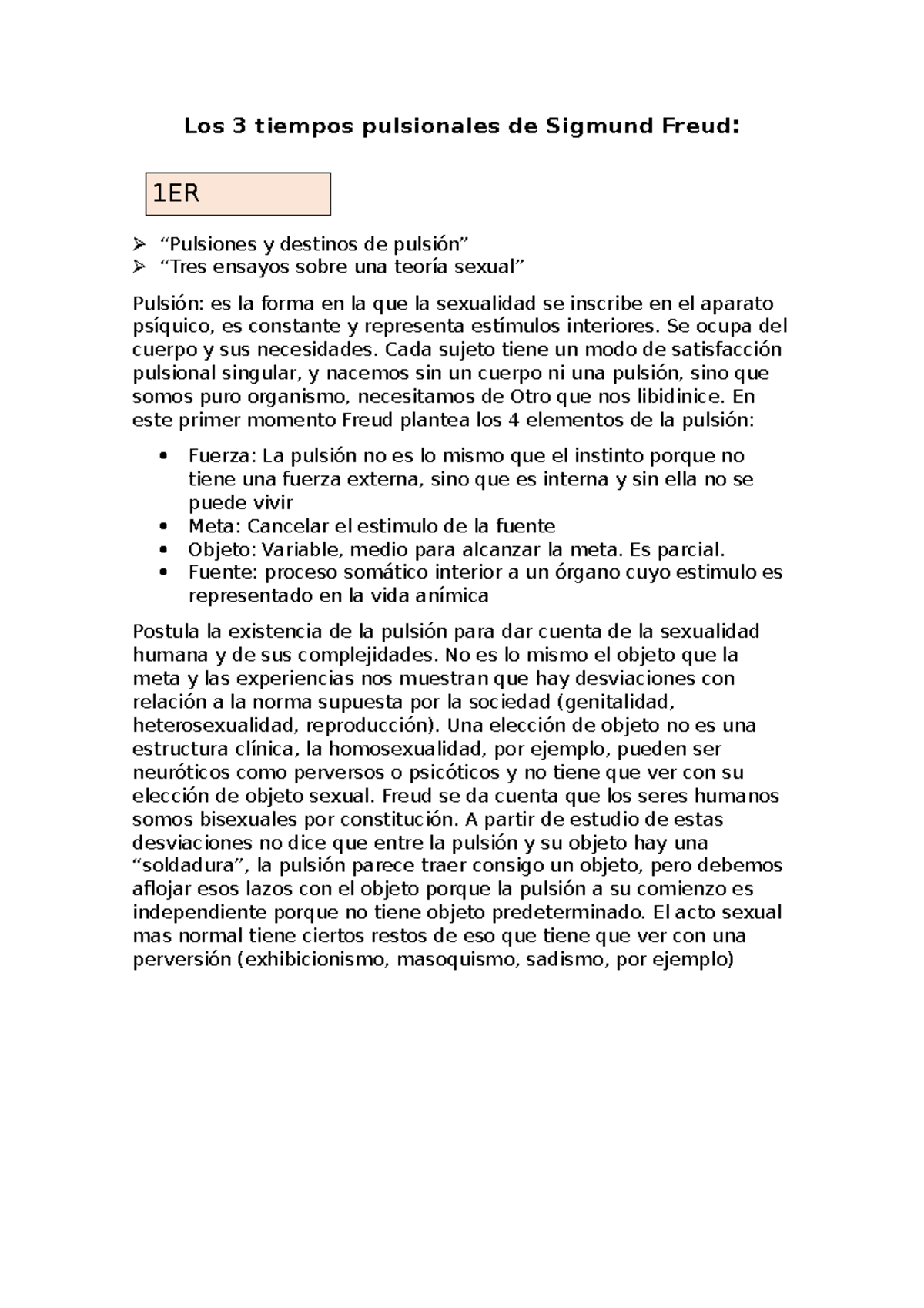 Los 3 tiempos pulsionales de Sigmund Freud - Se ocupa del cuerpo y sus ...