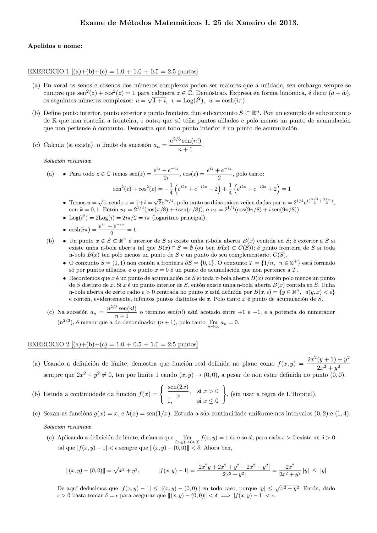 Examen Enero 13 Pdf G Usc Studocu