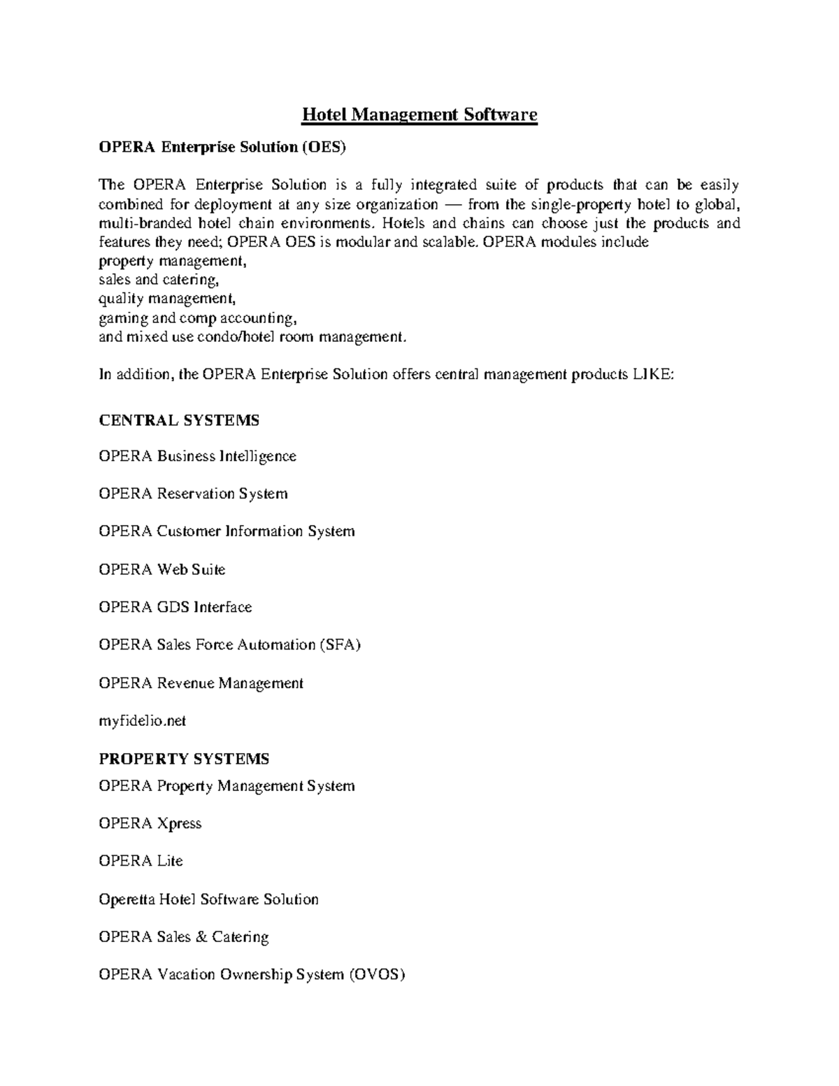 Opera Info Tech#Hotels at major hotel was given by them - Hotel ...