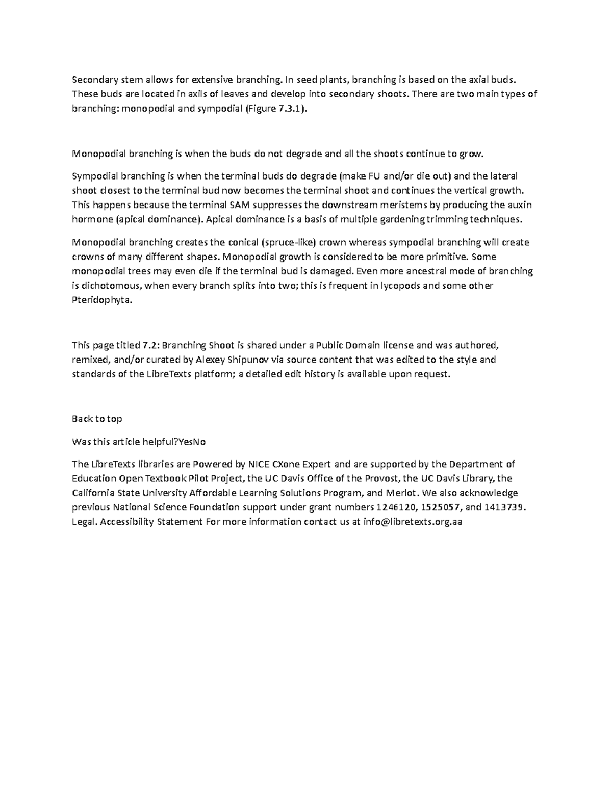 Doc9 - notes about trees and its origin - Secondary stem allows for ...